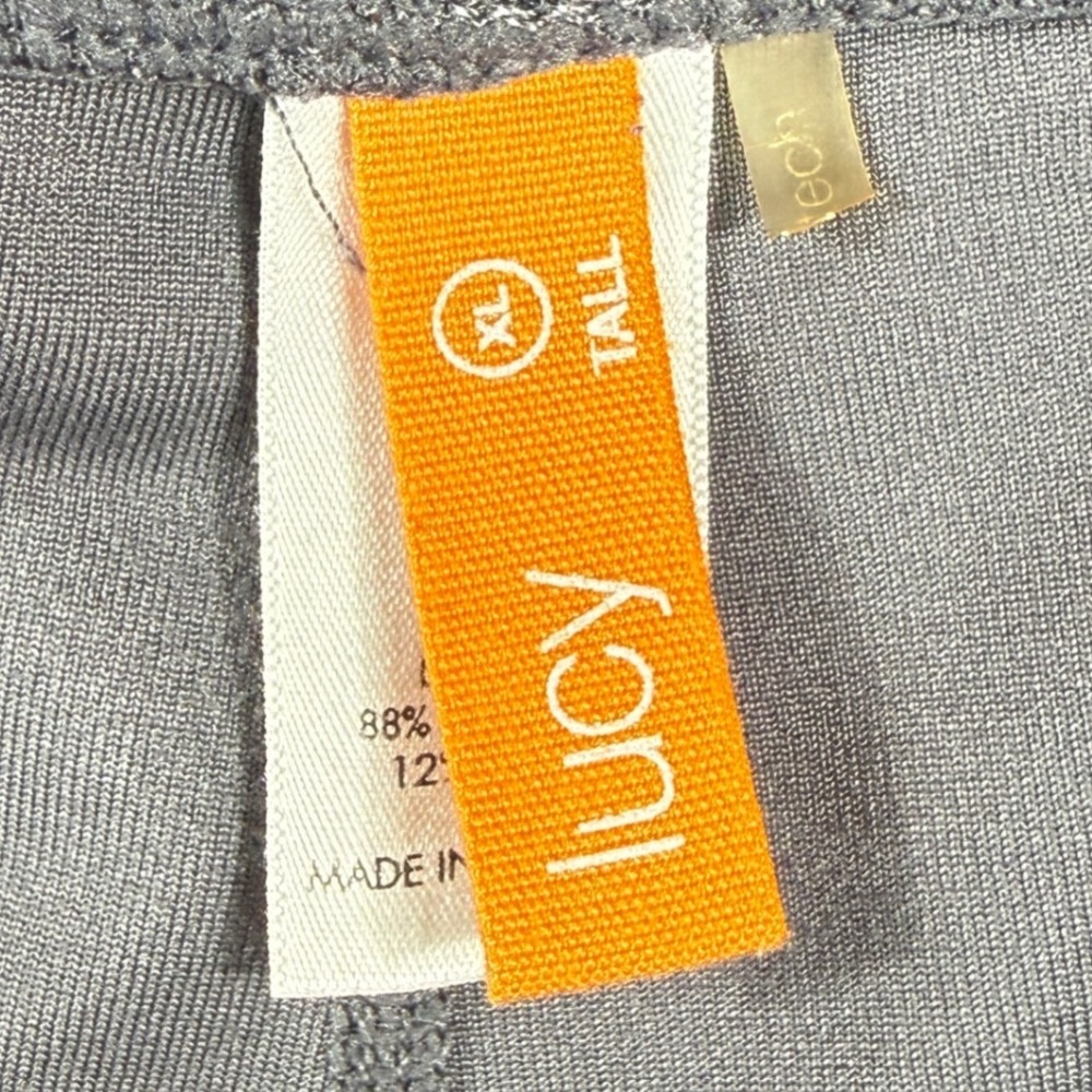 Lucy Yoga Pants Womens XL Tall Gray Flare Leg Athleisure Gorpcore Activewear - Picture 10 of 11